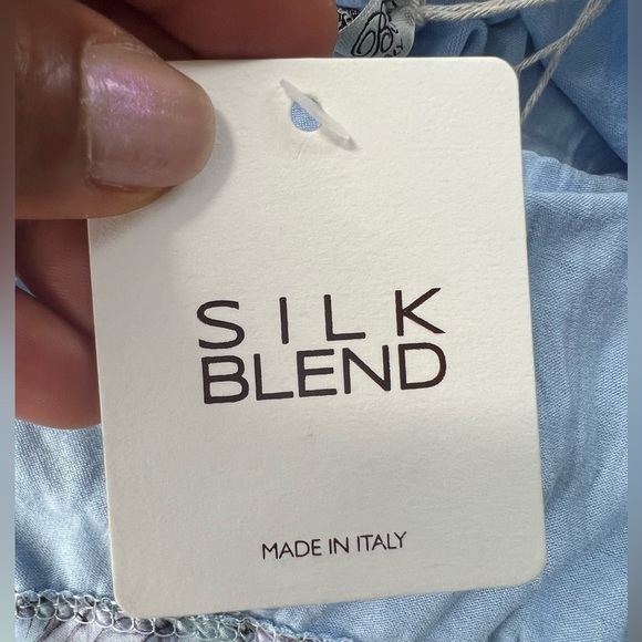 Elena Baldi blue Silk Blend Floral Tiered Maxi Dress medium new with tags - Picture 10 of 13